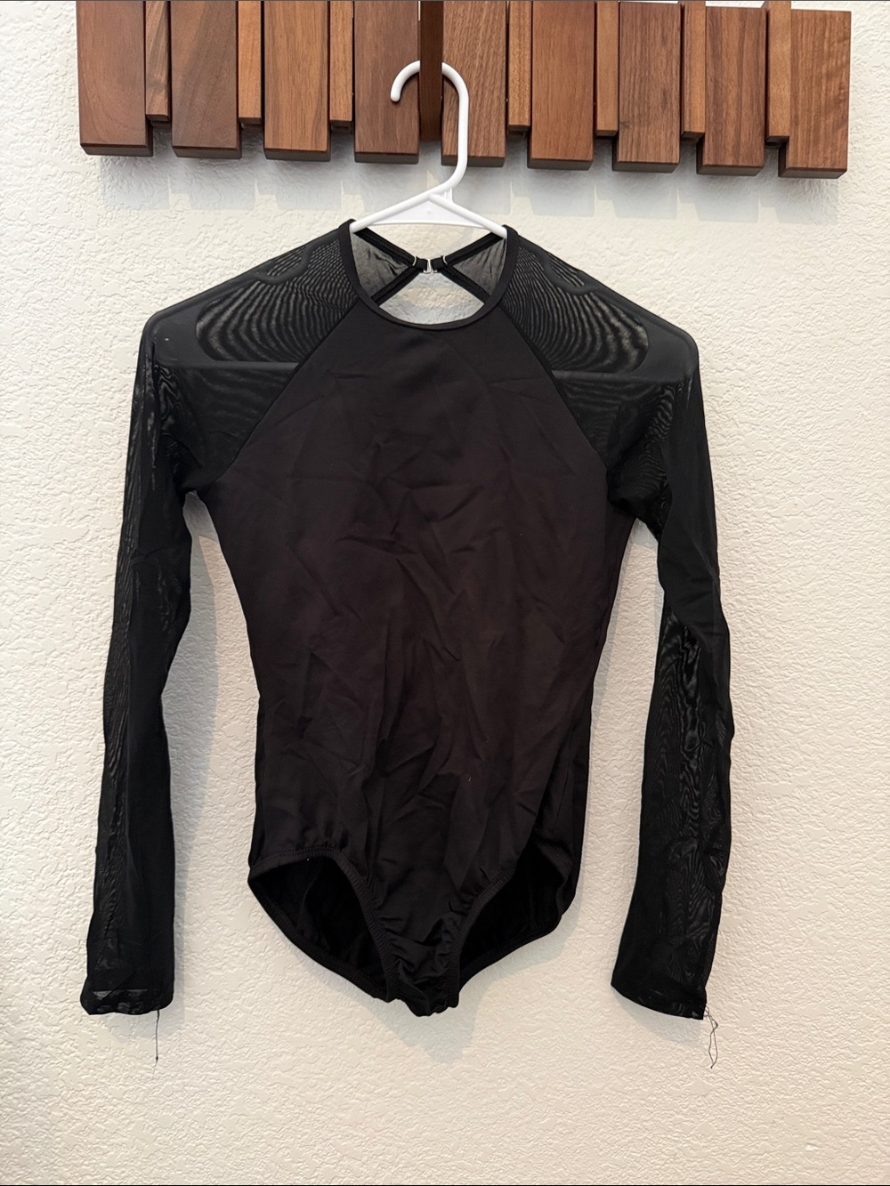 Black Long-Sleeve Women’s Swim Bodysuit